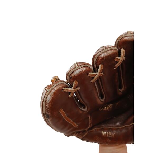 MacGregor Baseball Glove Pete Rose MVP M12K Model Leather Flex Pad Right Vintage - Picture 9 of 16
